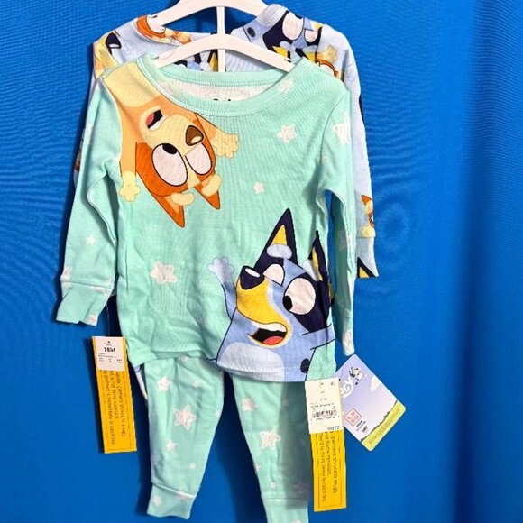 NWT BLUEY 2 PAIRS OF PAJAMAS / JAMMIES ~ SIZE 18 MONTHS ~ 4 COMFY & COZY PIECES - Picture 2 of 16